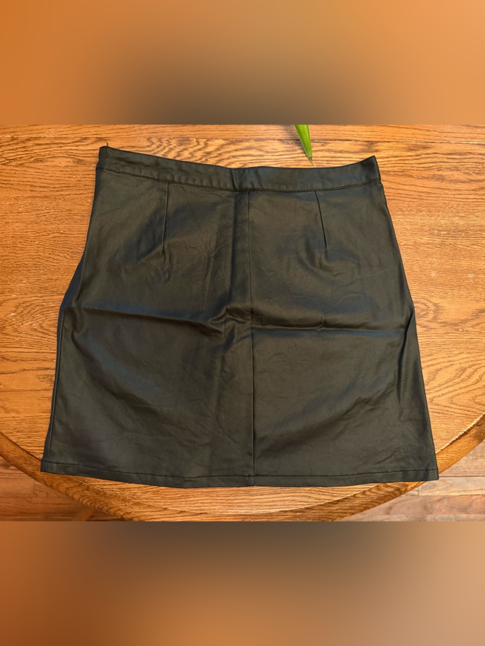 Black Faux Leather Mini Skirt